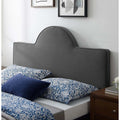 Charcoal Velvet Upholstered King/California King Size Headboard I33917