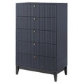 Blue Wood Dresser Drawer Chest Q347777