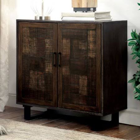 Textured Wooden 2 Door Accent Cabinet B800