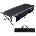 Heavy Duty Folding Portable Camping Cot, Black Y949