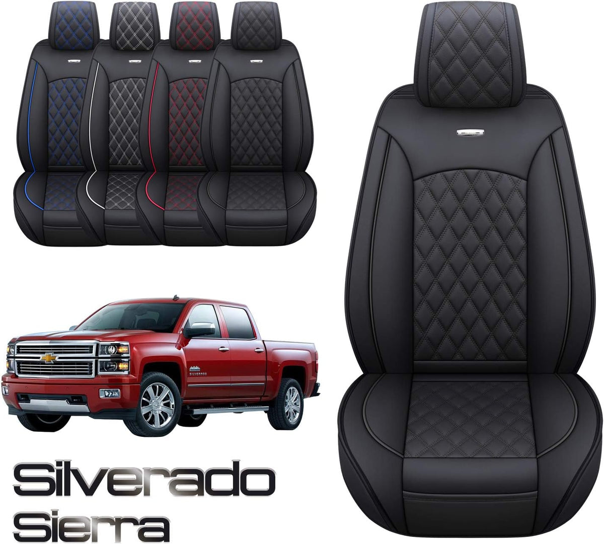 Black 2 Pc Front Seat Covers M522055
