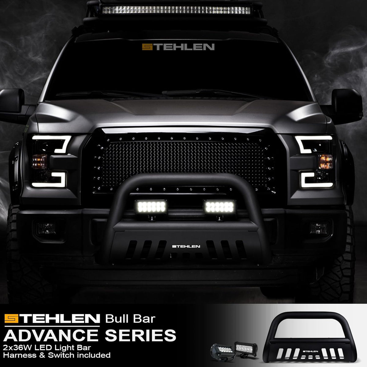Polished Stainless Steel Bull Bar with LED Light Bars K801