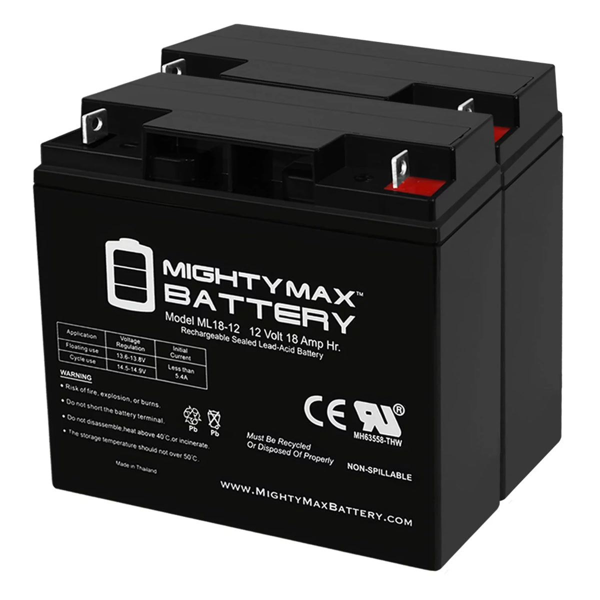 12V 18AH SLA AGM Rechargeable Battery D940