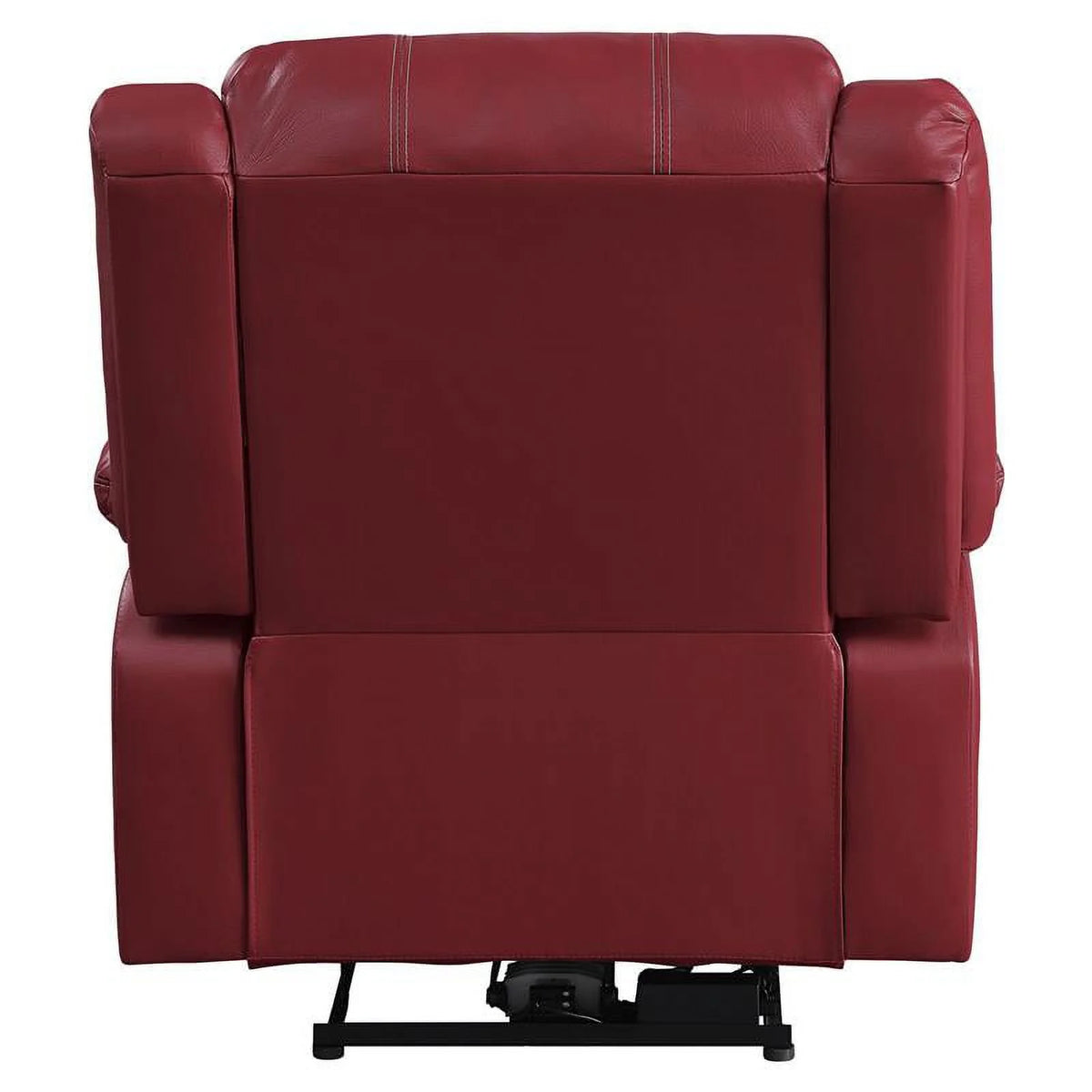 Red Faux Leather Power Recliner N406882