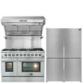 48 Dual Fuel Range, Range Hood, Refrigerator N1170