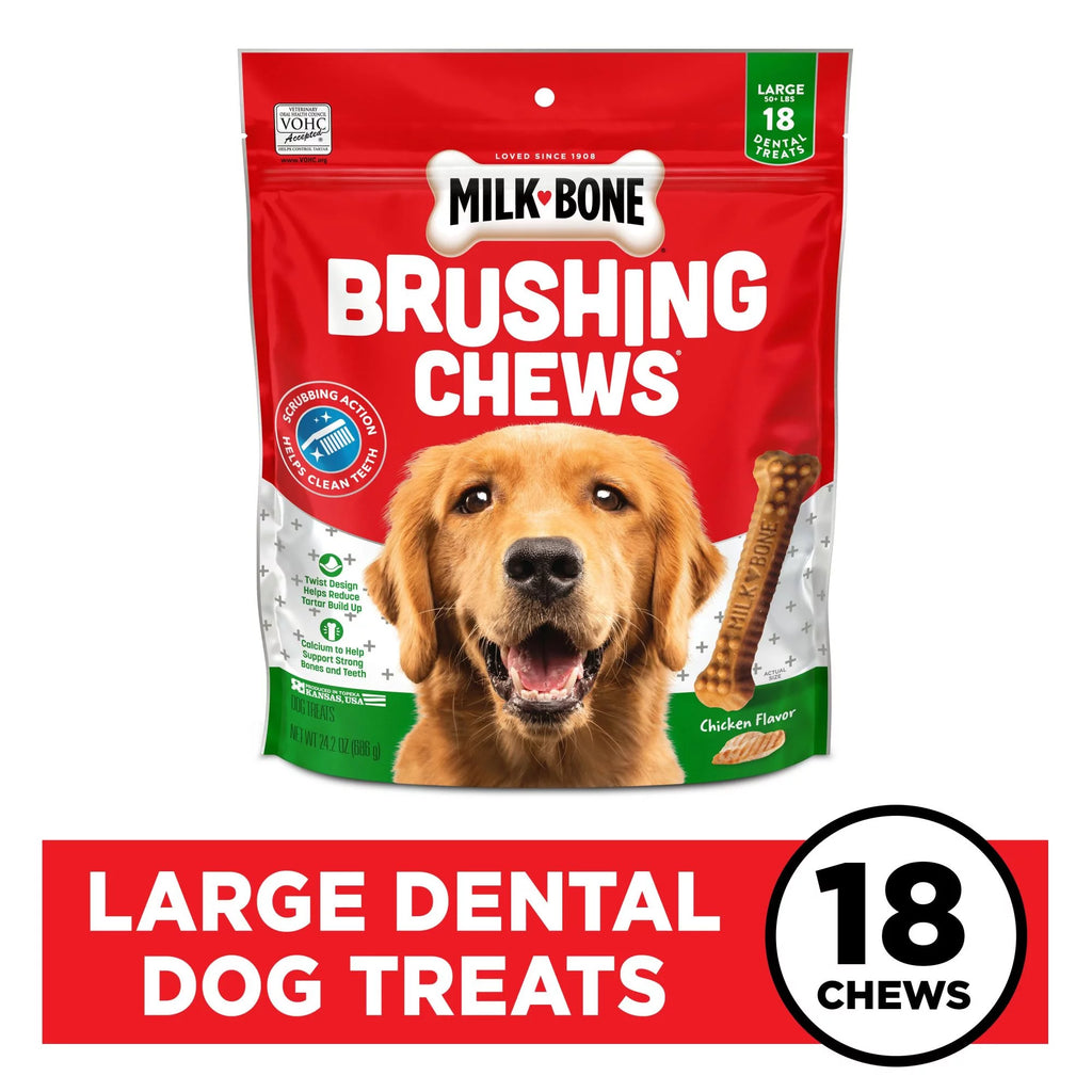 Daily Dental Dog Treats, Large, 24.2 oz, 18 Bones T57631