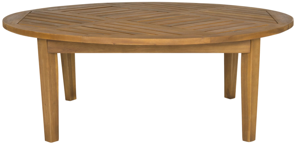 Teak Brown Round Outdoor Coffee Table V68919
