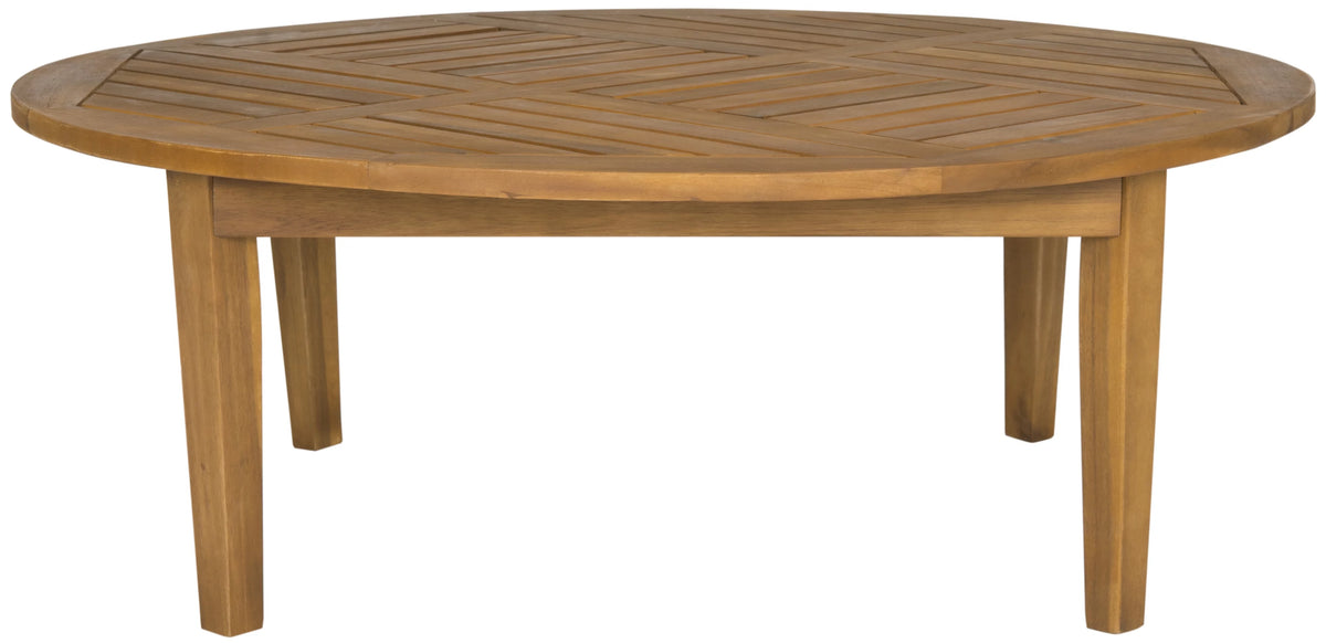 Teak Brown Round Outdoor Coffee Table V68919