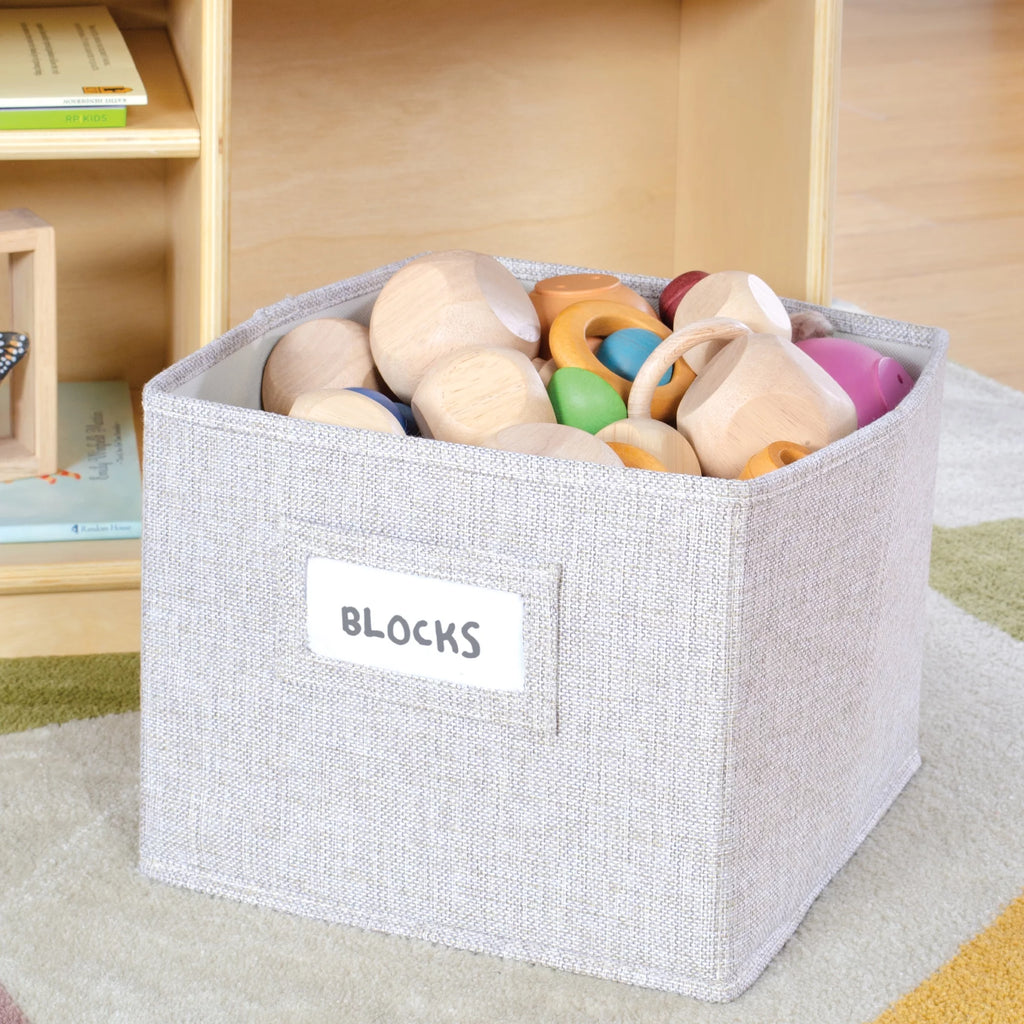 Natural Kid's Book and Toy Storage Reading Bench with Fabric Bins A691