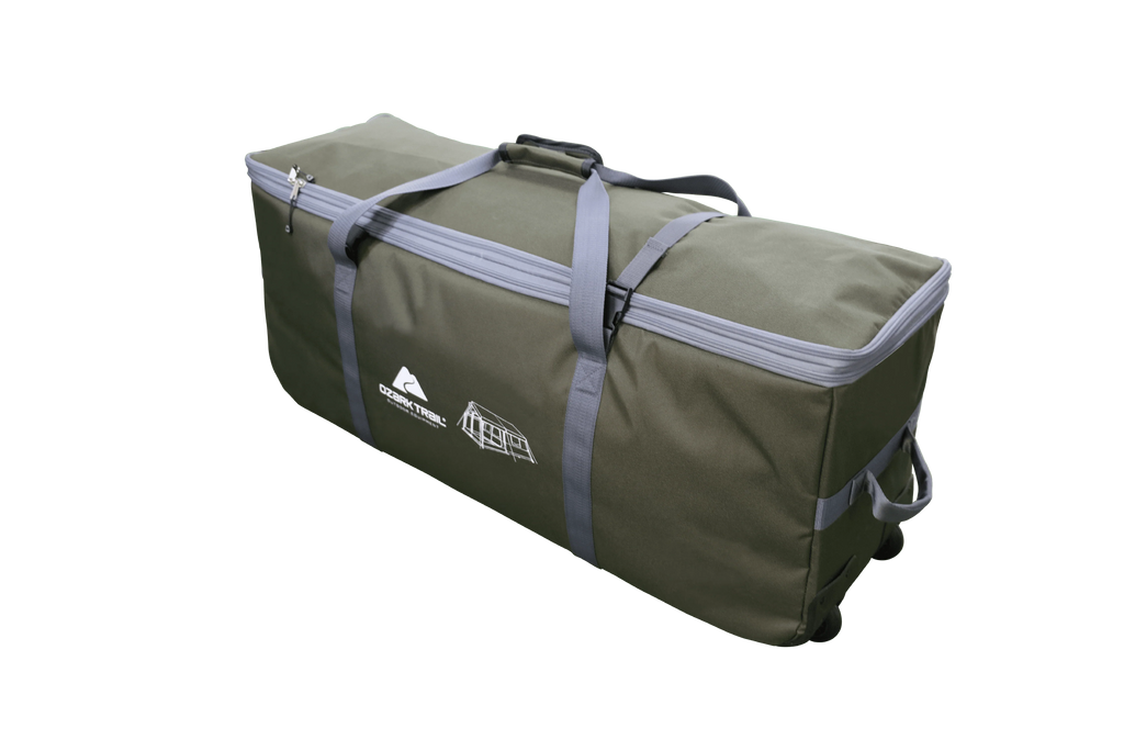12 Person 3-Room Cabin Tent Green E577327