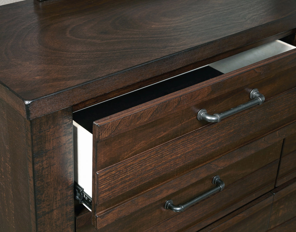 Queen Bed with Dresser, Mirror, Nightstand in Espresso G295389