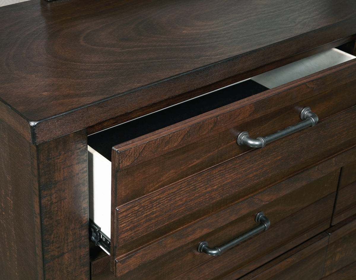 Queen Bed with Dresser, Mirror, Nightstand in Espresso G295389