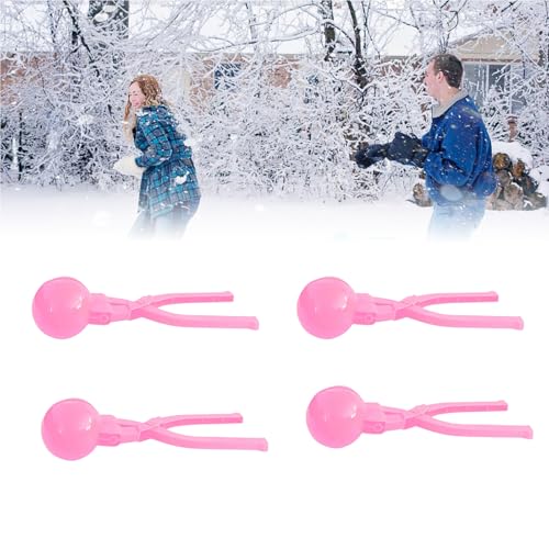 Pink Plastic Snowball Maker Clips Set of 4 Z2124