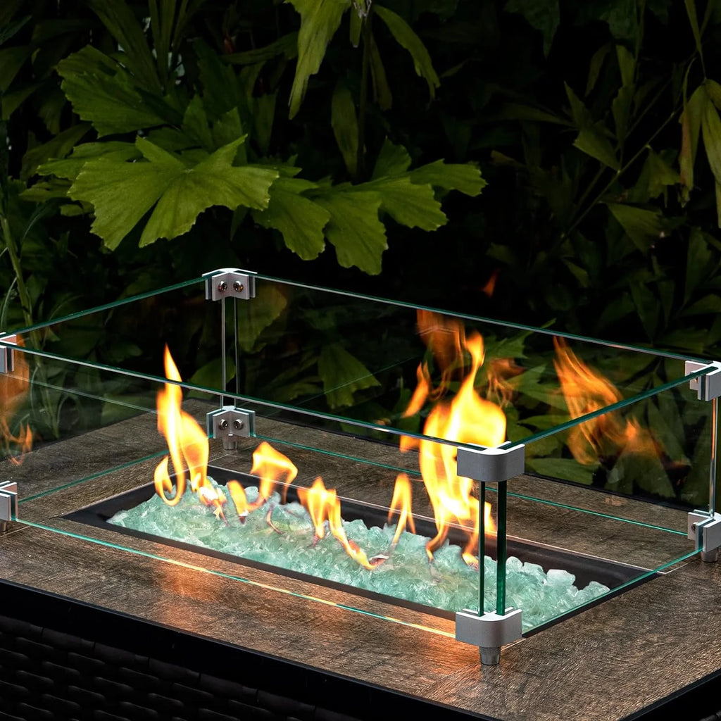 1/2-Inch Aqua Fire Glass J888705