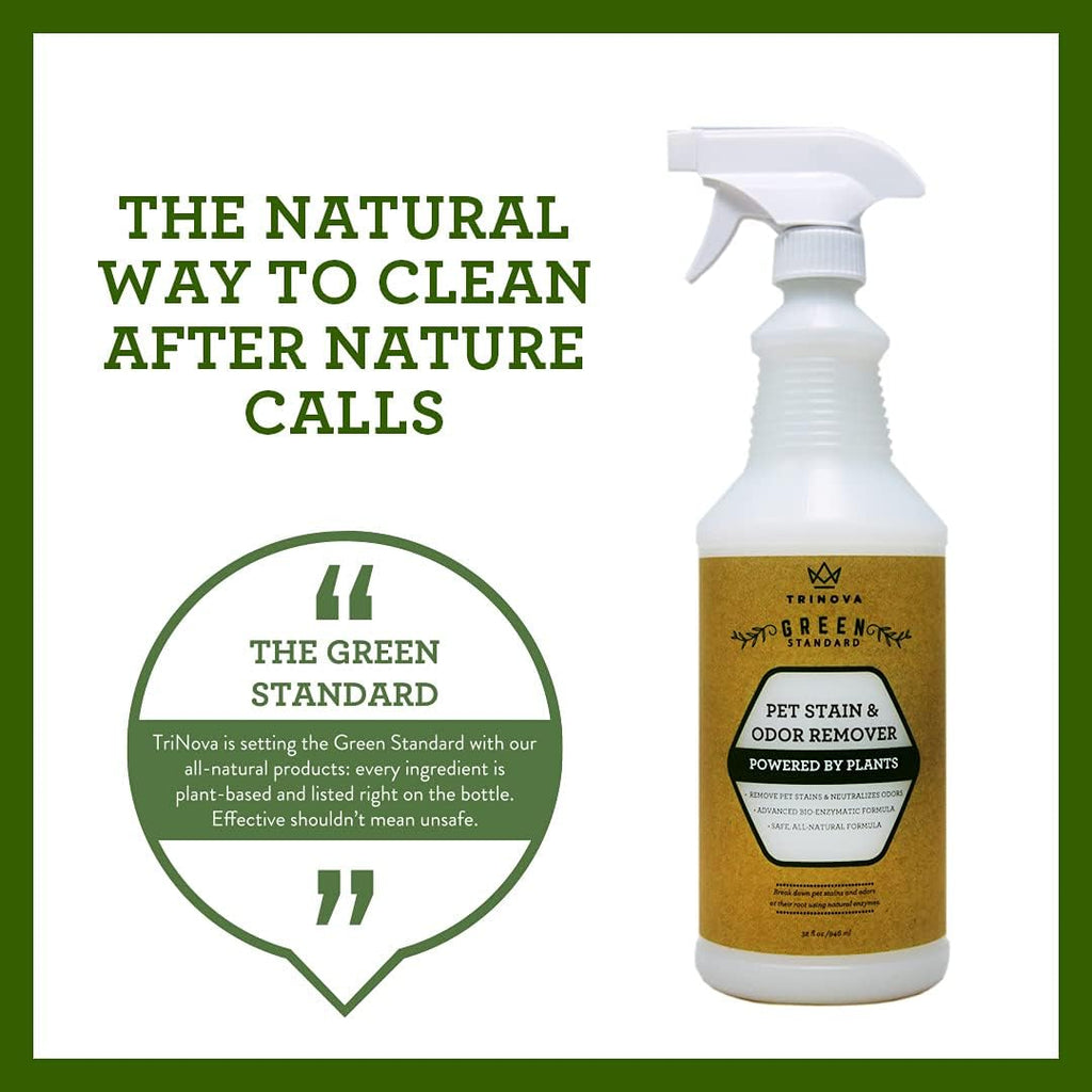 Natural Pet Stain and Odor Remover Enzyme Cleaner Spray 32 OZ Pack of 2 P697581