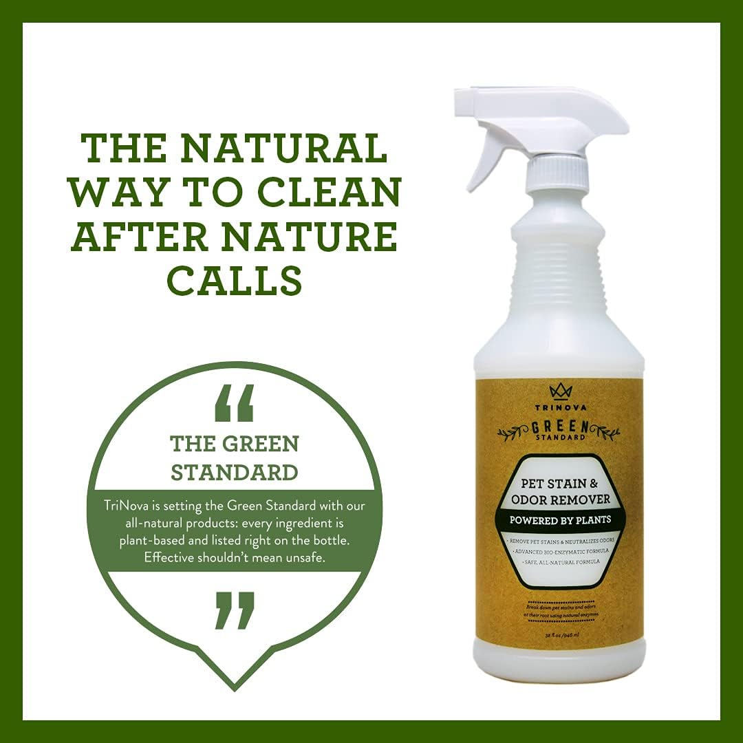Natural Pet Stain and Odor Remover Enzyme Cleaner Spray 32 OZ Pack of 2 P697581