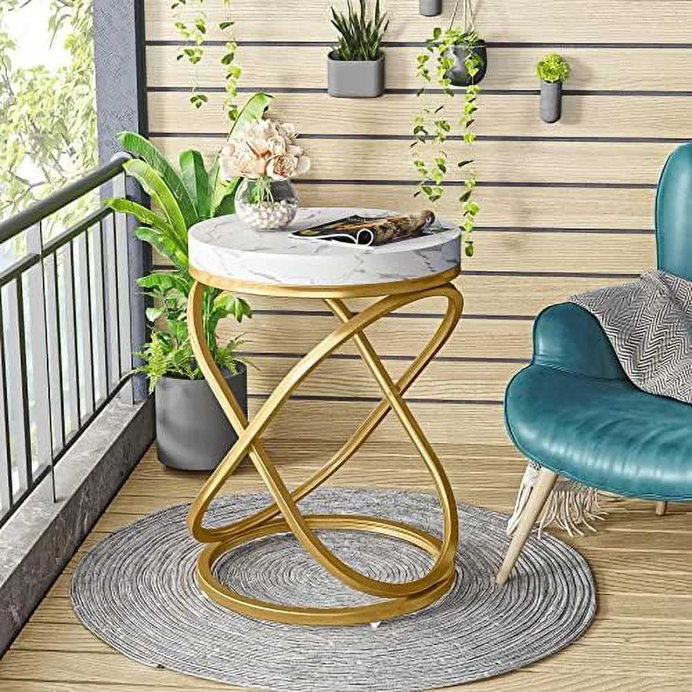 Round End Table 26 Inches Nightstands Sofa Side Table B290882