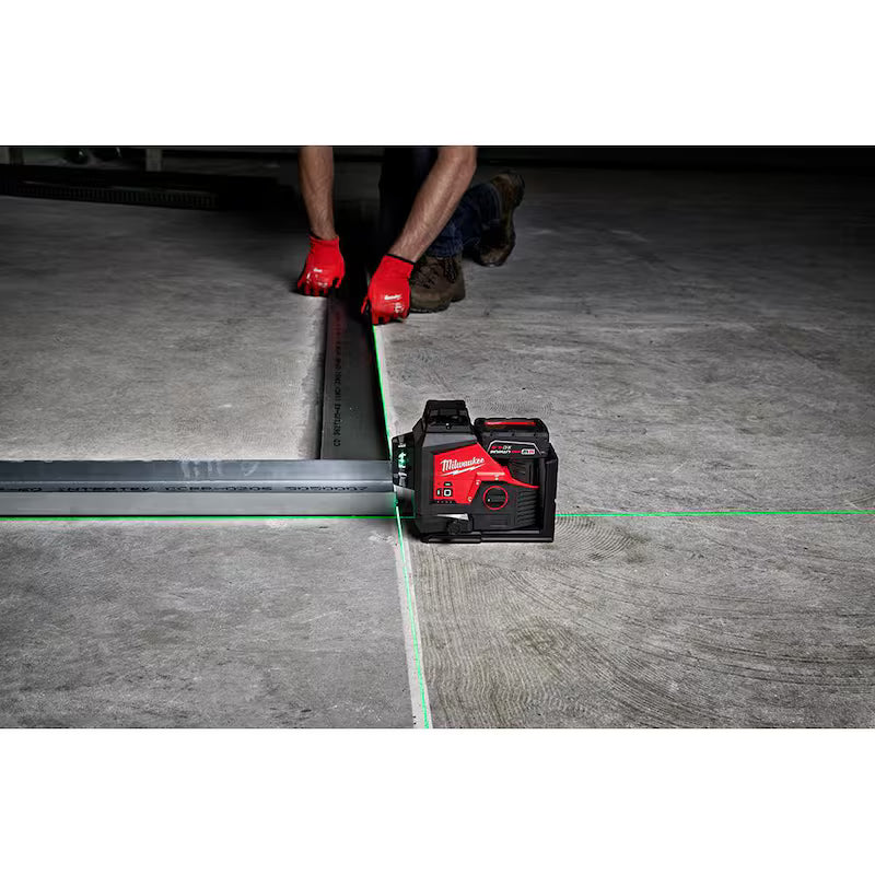 12-Volt Cordless Green 3-Plane Laser Level Kit O229425