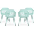 Mint Plastic Patio Dining Arm Chair Set of 4 P894711