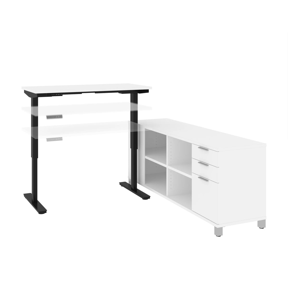 White L Shape Adjustable Table W427302