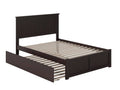 Full Platform Bed with Trundle Bed in Espresso O17912