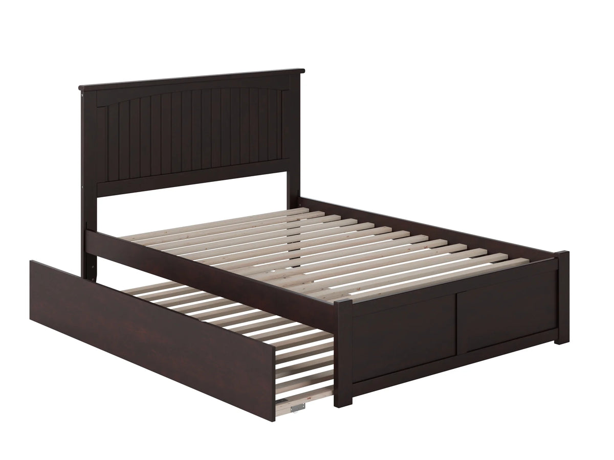 Full Platform Bed with Trundle Bed in Espresso O17912