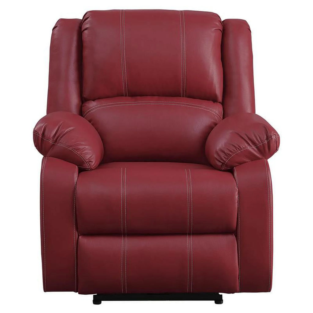 Red Faux Leather Power Recliner N406882