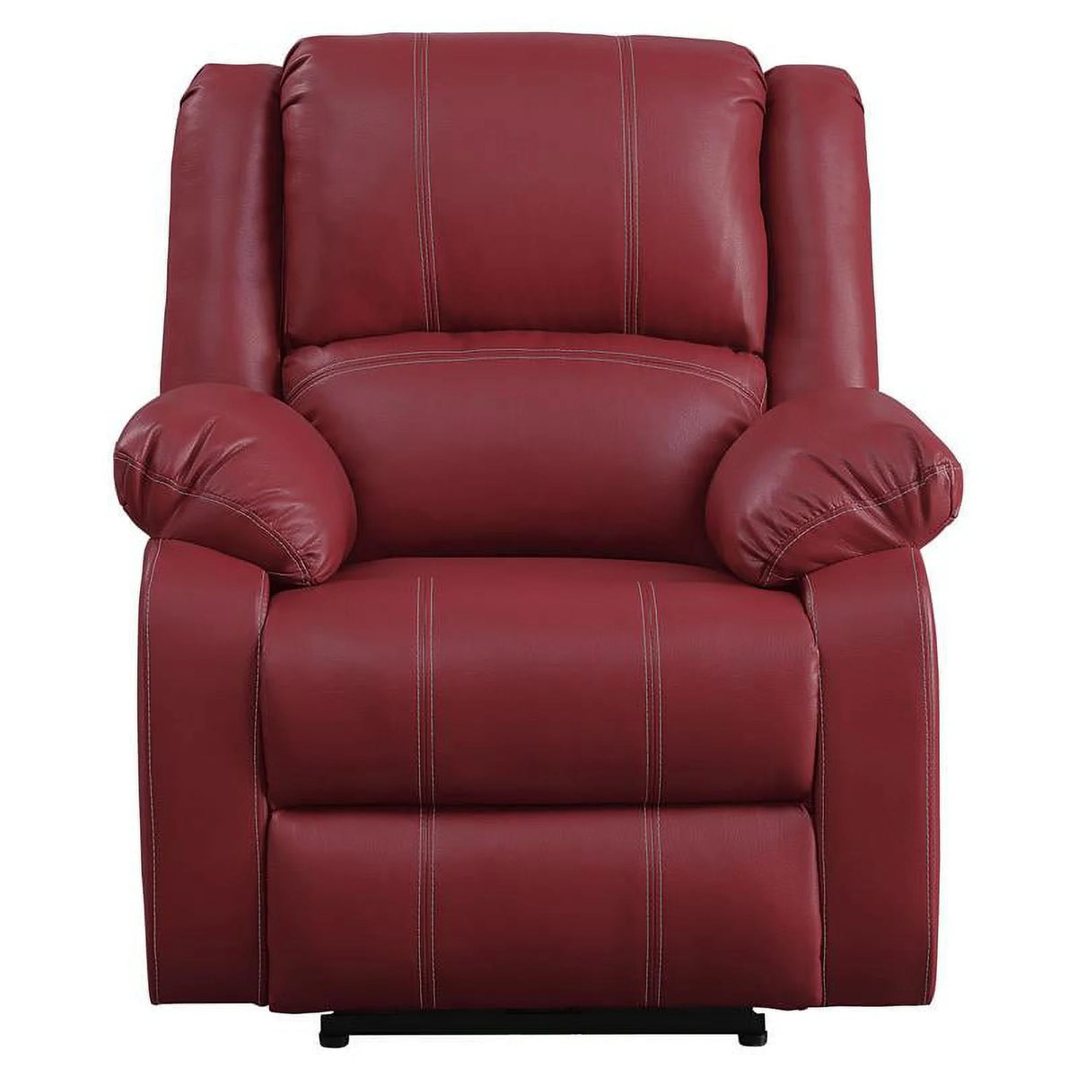 Red Faux Leather Power Recliner N406882