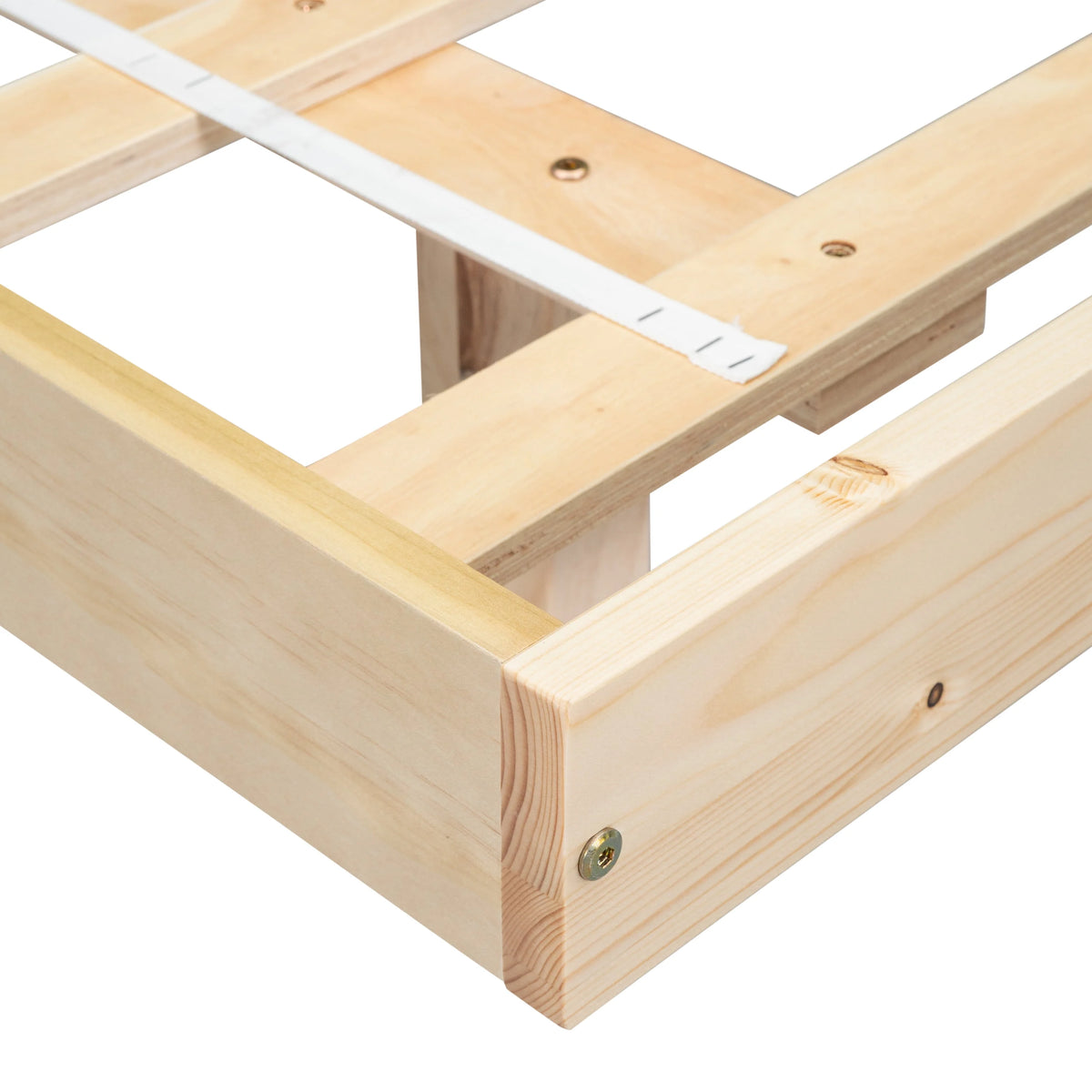 White Full Size Floating Bed Frame with LED Lights J431
