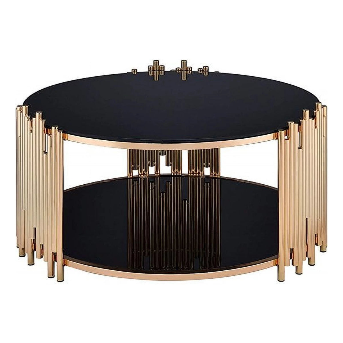 Round Glass Top Coffee Table E5901