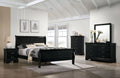 Black Solid Wood Queen Bedroom Set 5pcs M73956