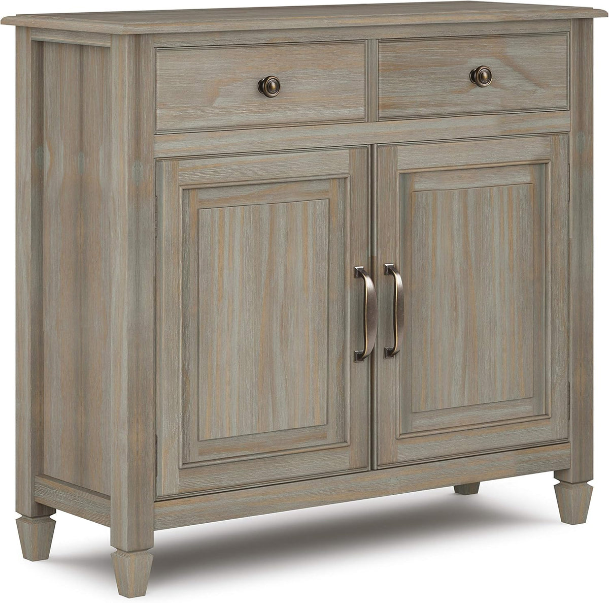 Solid Wood 40 inch Wide Storage Cabinet with 2 Drawers and 2 Doors H650