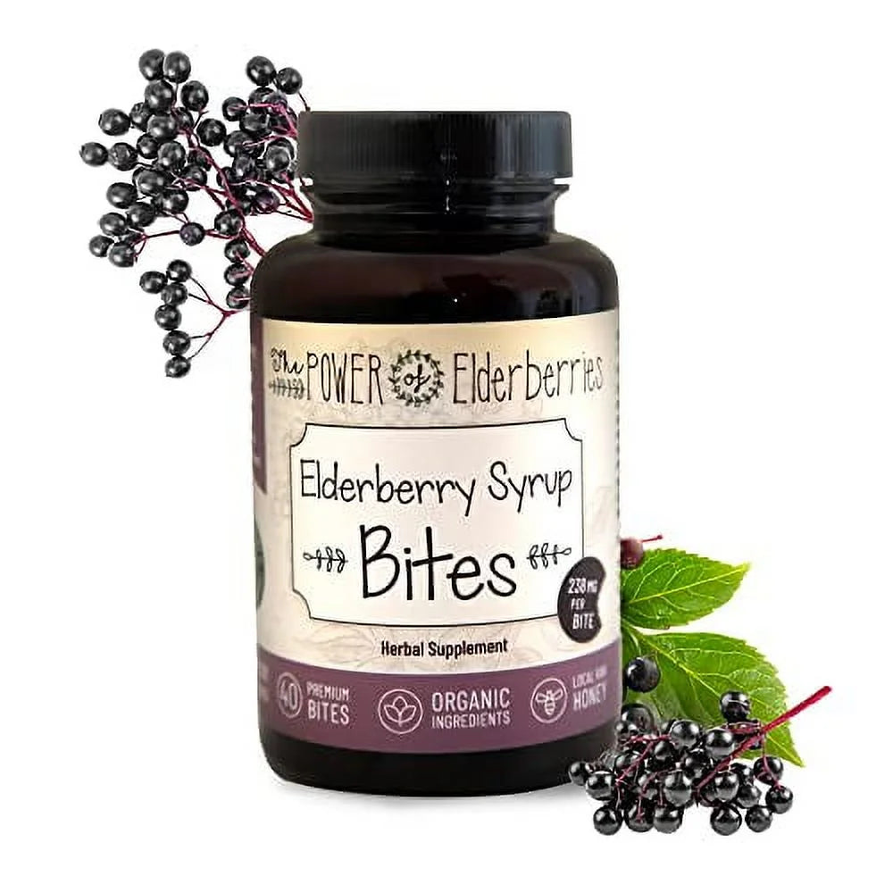 Vegetarian Elderberry Syrup Bites 40 Count N1075