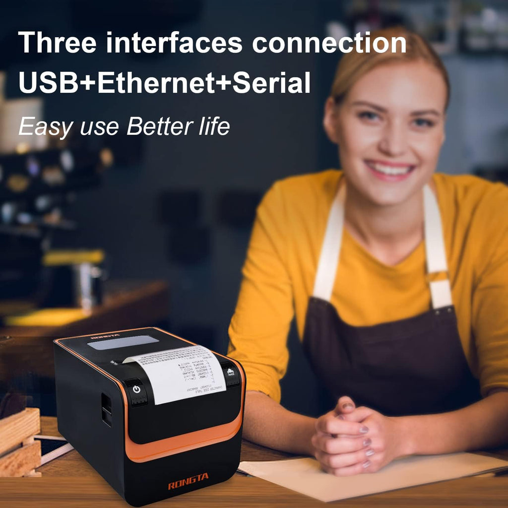 Commercial Direct Thermal Receipt Printer Auto Cutter 80MM V213