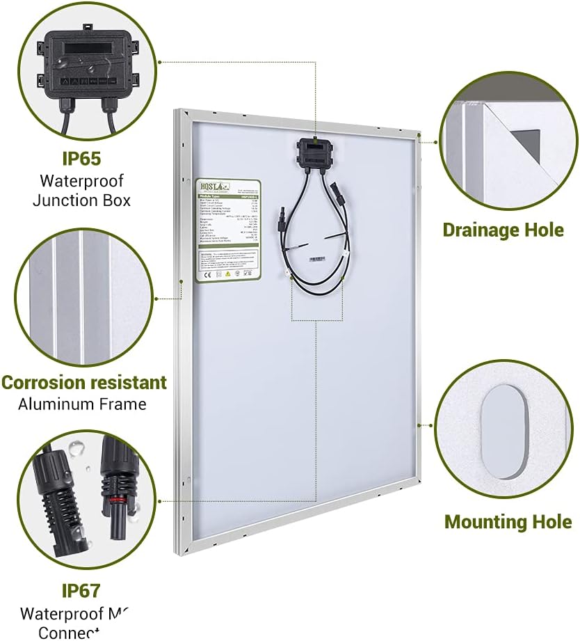 400 Watt 12 Volt Monocrystalline Solar Panel Kit with 30A PWM Charge Controller D782659