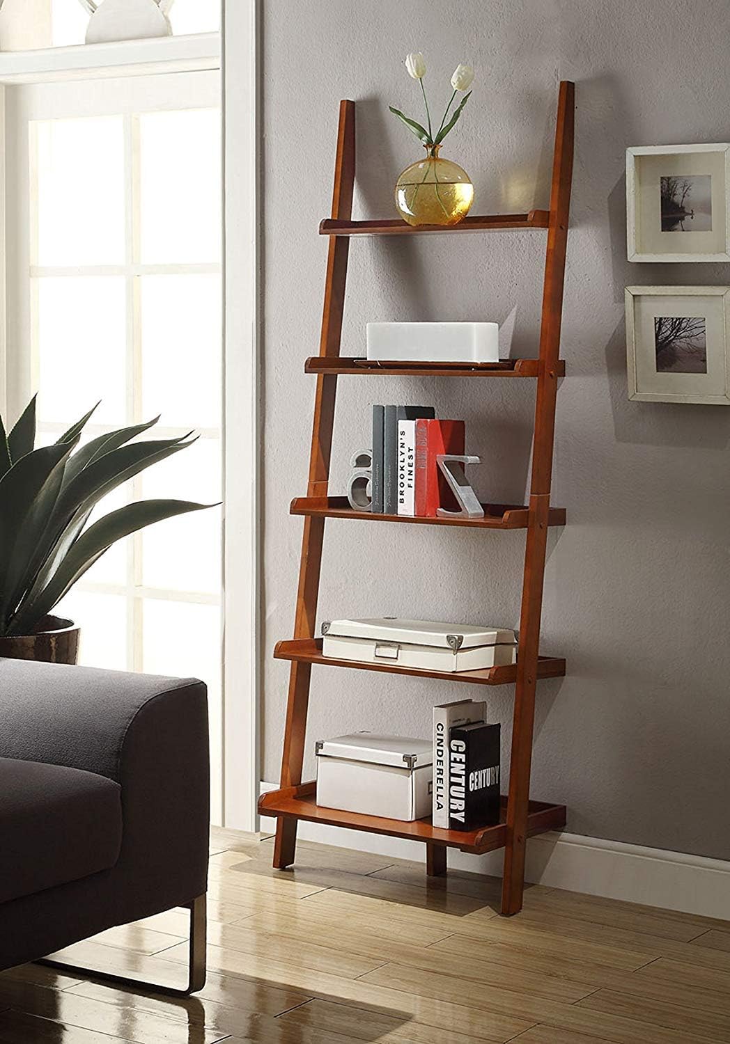 Espresso Bookshelf Ladder O34725