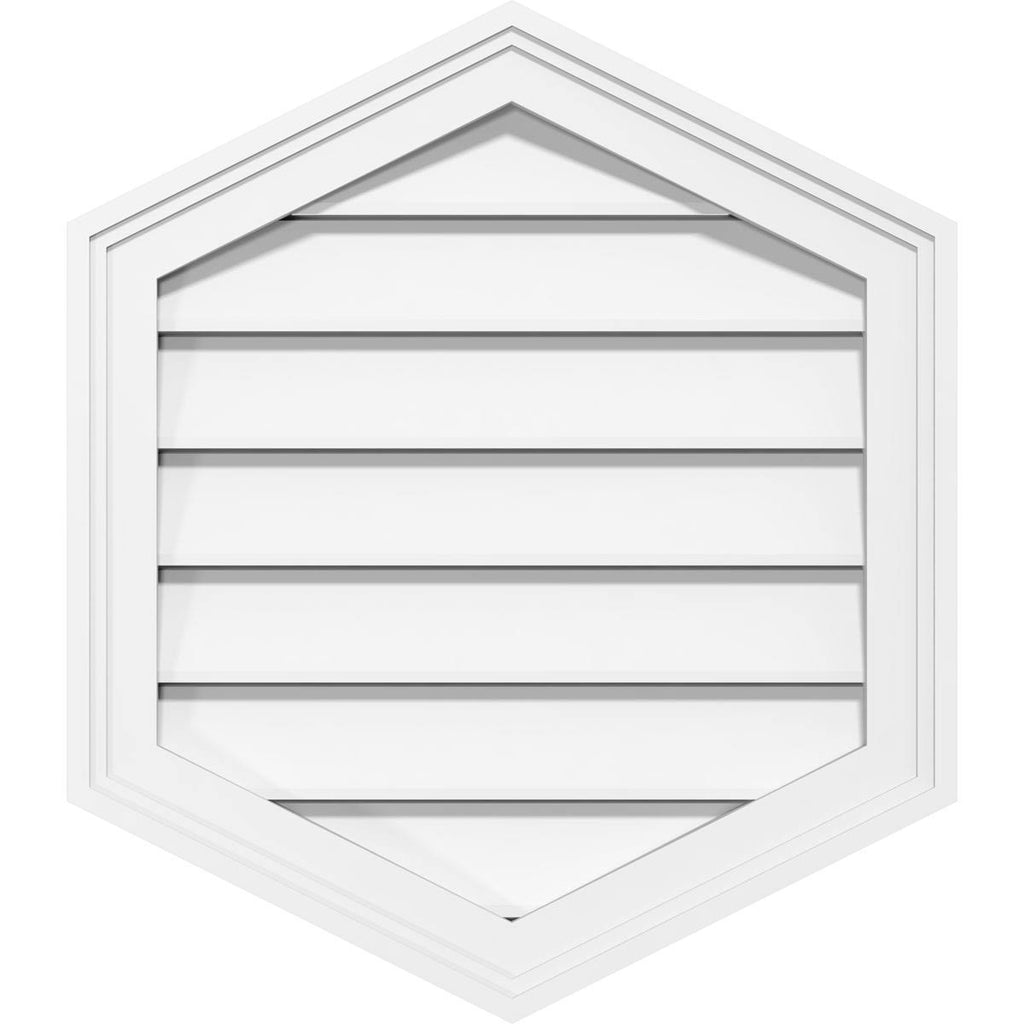 Vertical Peaked Surface Mount PVC Gable Vent E85837