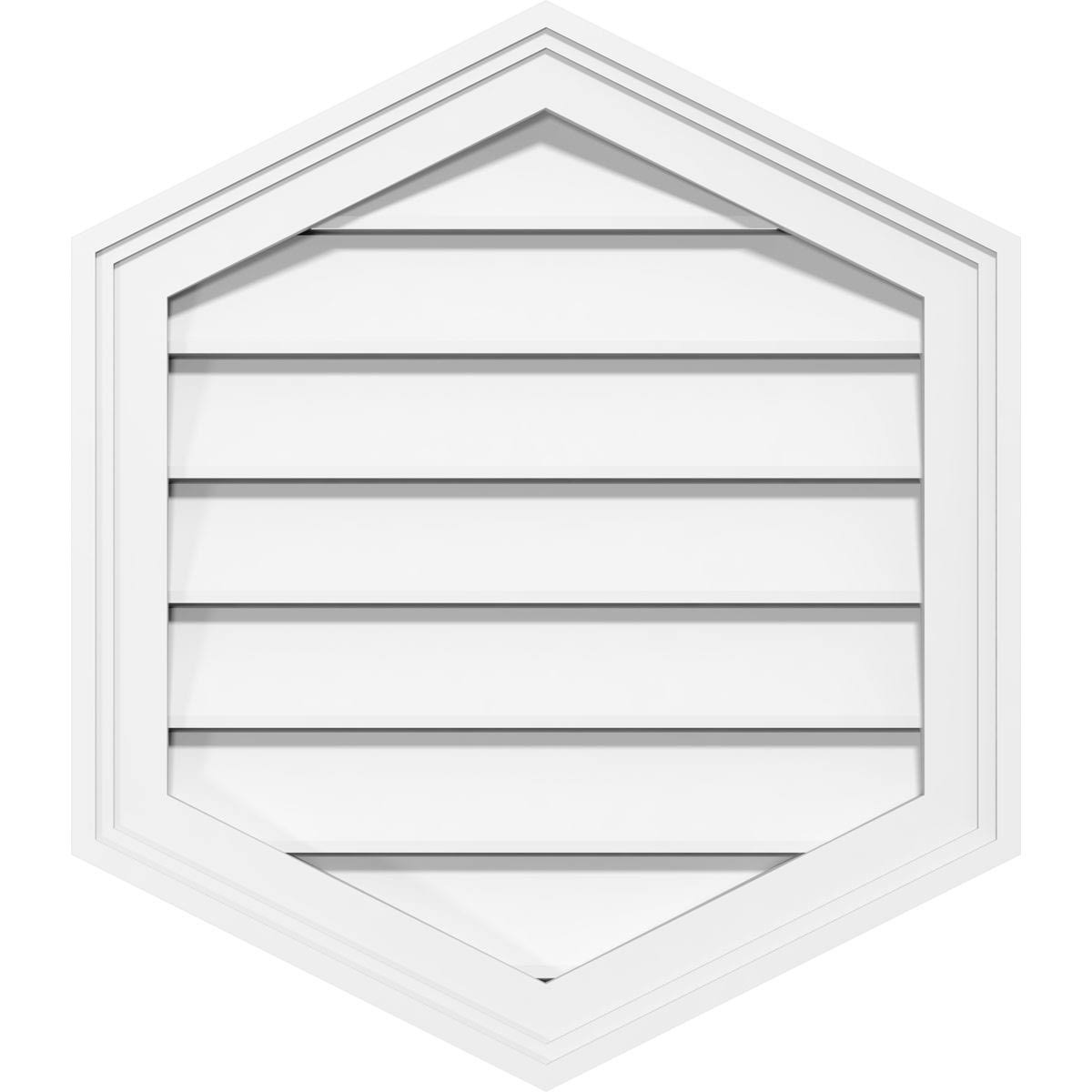 Vertical Peaked Surface Mount PVC Gable Vent E85837