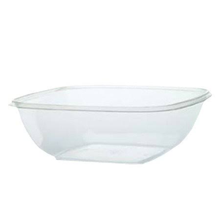Clear 32 oz Plastic Square Bowl M973