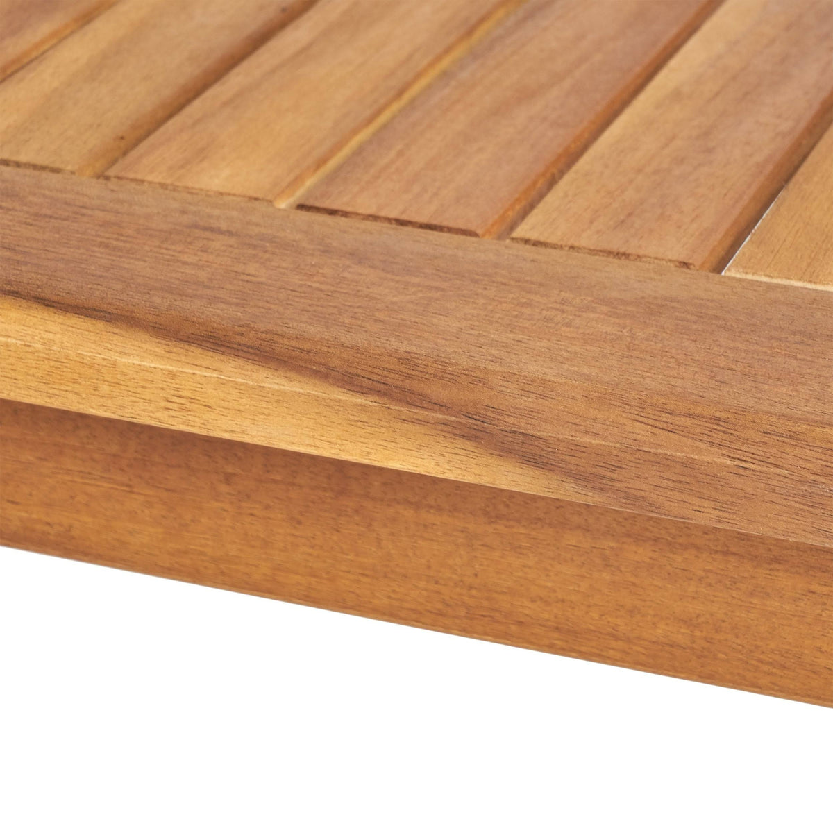 Acacia Wood Rectangle Bar Table Dark Gray U8332