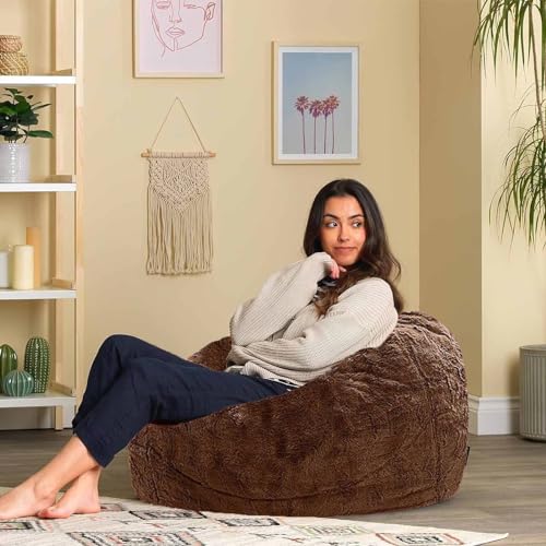 Black 6FT Embroidered Bean Bag Chair Cover Y572819