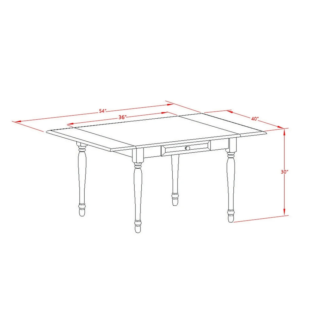 5 Pc Wood Dining Table Set with 4 Chairs B831