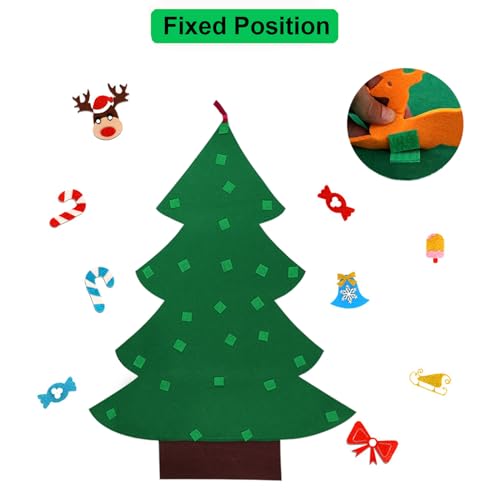 DIY Felt Christmas Tree Set with Ornaments O6575
