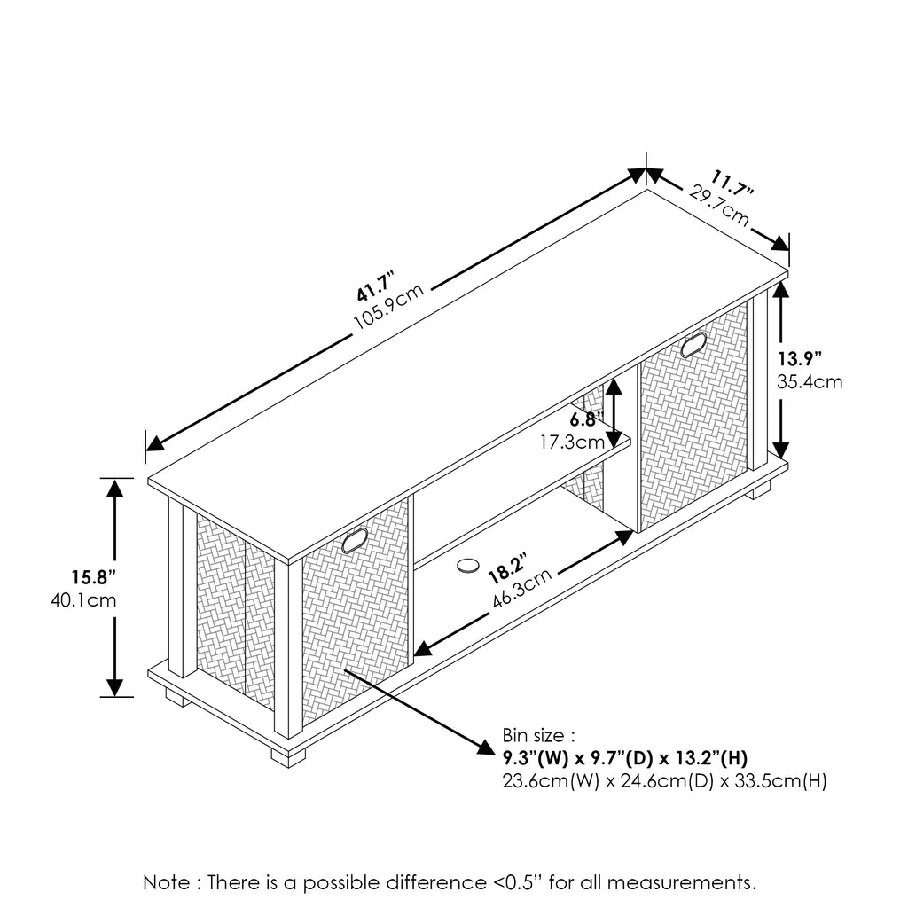 Entertainment Center with Storage Bins X92549