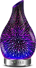 3D Glass Aromatherapy Diffuser 7 Colors 120ml T3254