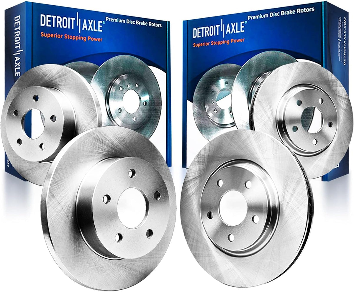 Front and Rear Disc Brake Rotors 4pc Set O534