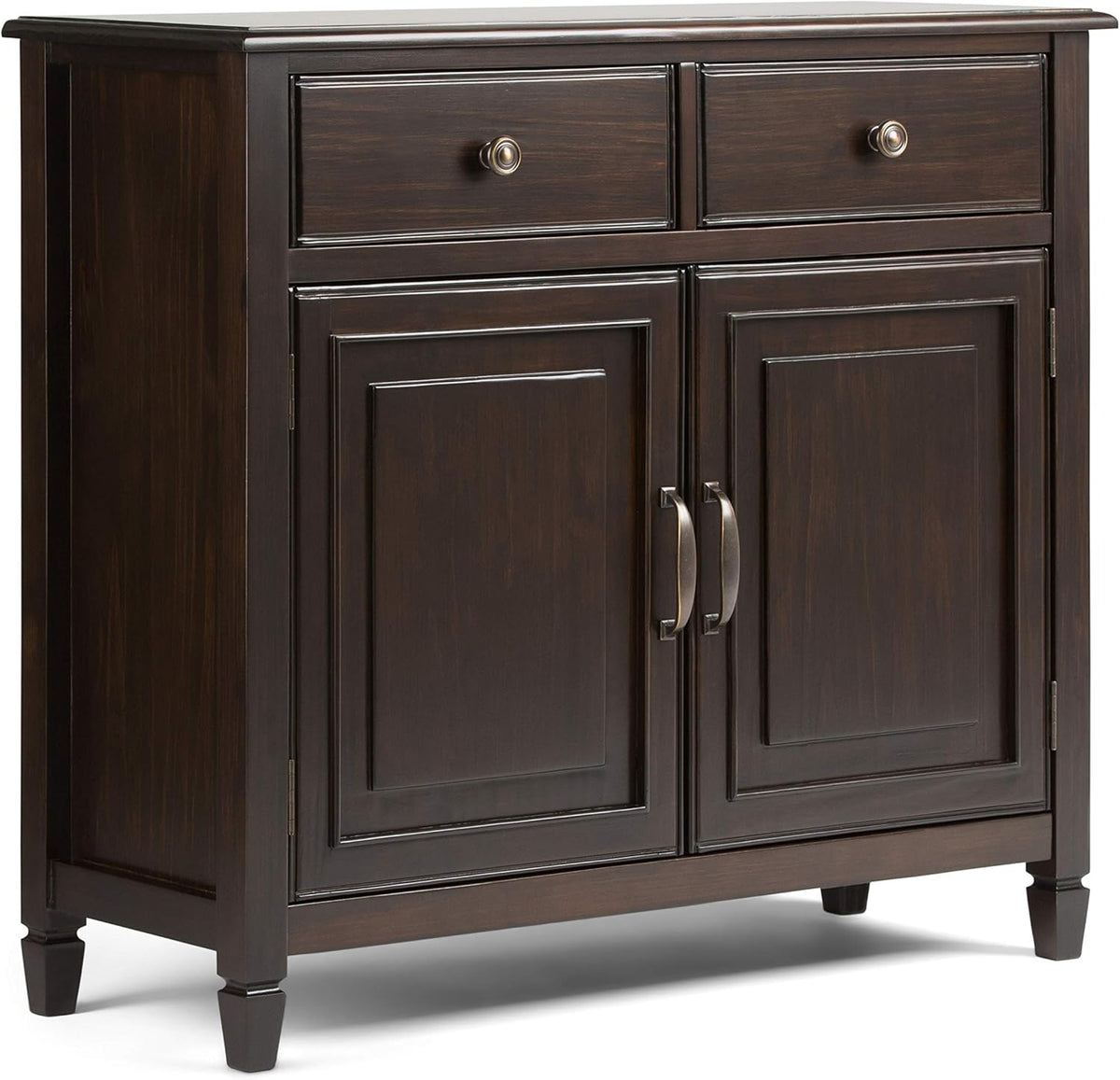 Solid Wood 40 inch Wide Storage Cabinet with 2 Drawers and 2 Doors H650