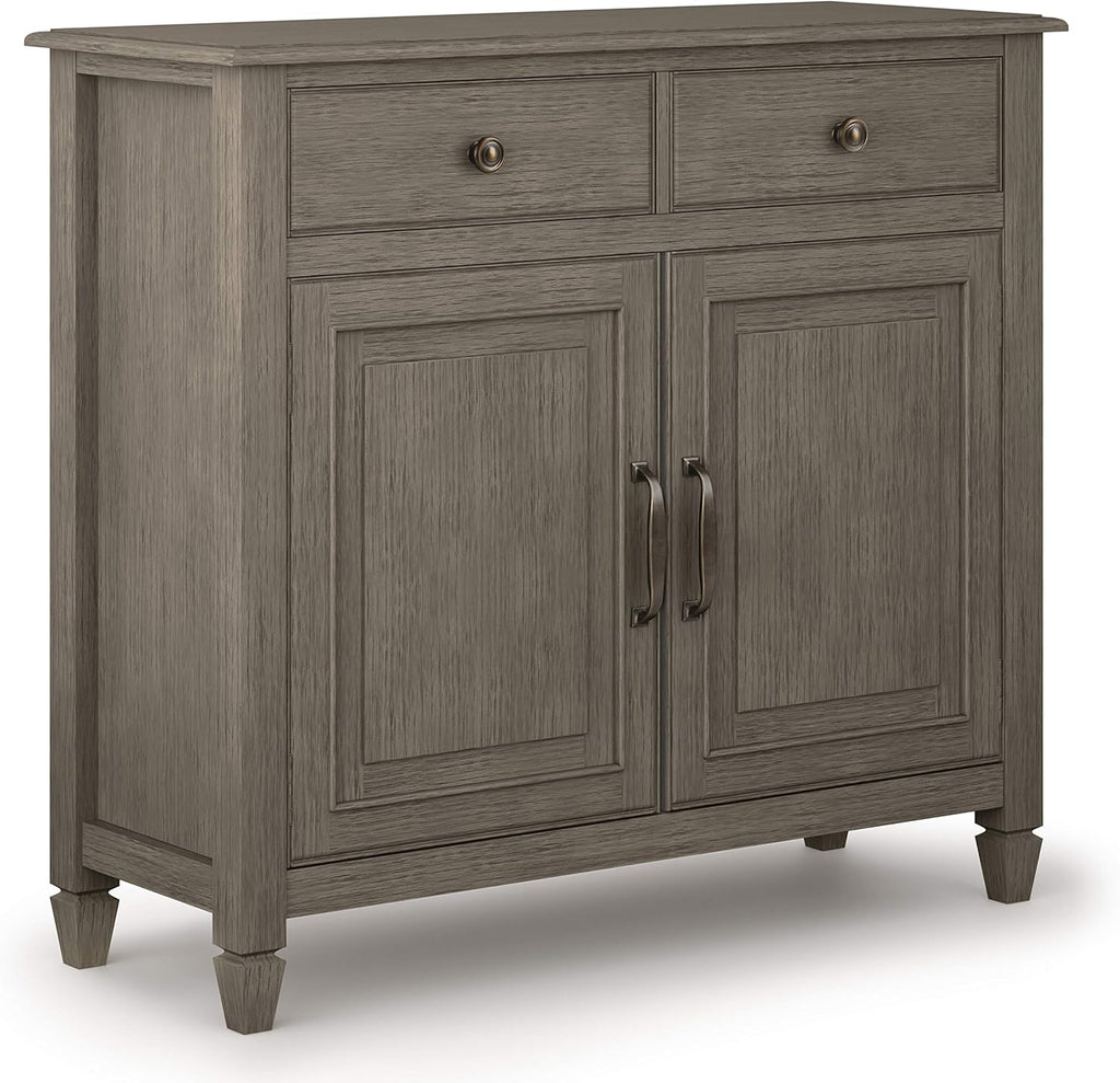Solid Wood 40 inch Wide Storage Cabinet with 2 Drawers and 2 Doors H650