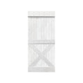Light Cream Stained Knotty Pine Wood Sliding Barn Door Slab Z26681