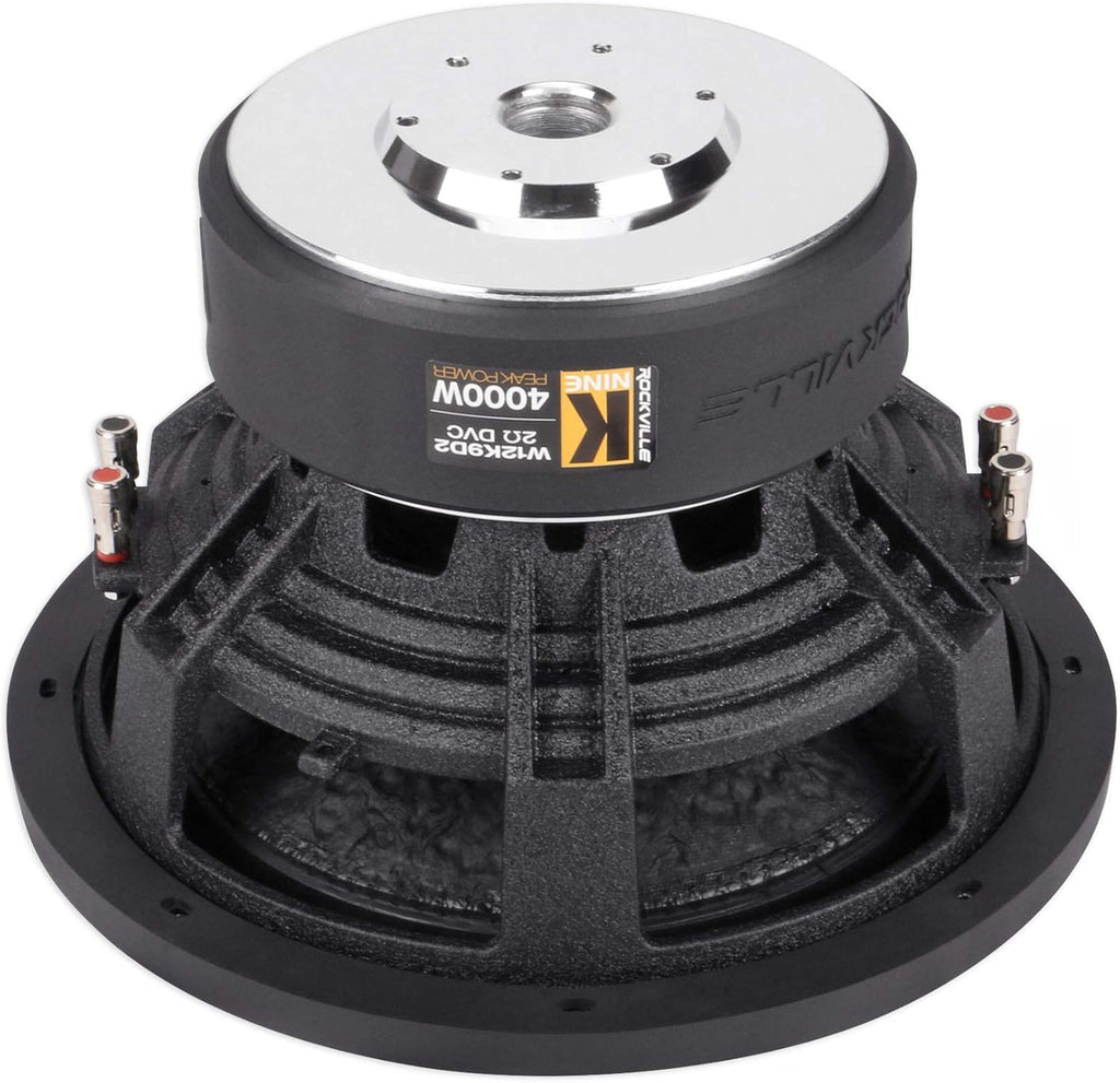 12 8000 Watt Car Subwoofers + Sealed Sub Box Enclosure Q5052